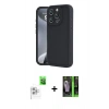 MARSİLYAN™- iPhone 16 Pro Max Kılıf Yankı Yansıma Özel Seri - Şeffaf 360 Full Body Arka Koruyucu + Beyaz Raze Metal Kamera Lens