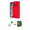 MARSİLYAN™- iPhone 16 Pro Max Kılıf Yankı Yansıma Özel Seri - Şeffaf 360 Full Body Arka Koruyucu + Beyaz Raze Metal Kamera Lens