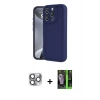 MARSİLYAN™- iPhone 16 Pro Max Kılıf Yankı Yansıma Özel Seri - Şeffaf 360 Full Body Arka Koruyucu + Pers Alüminyum Kamera Lens - GI