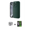 MARSİLYAN™- iPhone 16 Pro Max Kılıf Yankı Yansıma Özel Seri - Şeffaf 360 Full Body Arka Koruyucu + Pers Alüminyum Kamera Lens - GI