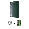 MARSİLYAN™- iPhone 16 Pro Max Kılıf Yankı Yansıma Özel Seri - Şeffaf 360 Full Body Arka Koruyucu + Pers Alüminyum Kamera Lens - GS