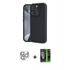 MARSİLYAN™- iPhone 16 Pro Max Kılıf Yankı Yansıma Özel Seri - Şeffaf 360 Full Body Arka Koruyucu + Pers Alüminyum Kamera Lens - GS
