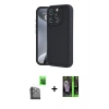 MARSİLYAN™- iPhone 16 Pro Max Kılıf Yankı Yansıma Özel Seri - Şeffaf 360 Full Body Arka Koruyucu + Raze Metal Kamera Lens - SH