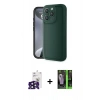MARSİLYAN™- iPhone 16 Pro Max Kılıf Yankı Yansıma Özel Seri - Şeffaf 360 Full Body Arka Koruyucu + Siyah Bilvis Titan Kamera Lens