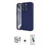 MARSİLYAN™- iPhone 16 Pro Max Kılıf Yankı Yansıma Özel Seri - Şeffaf Pasifik Cam Ekran Koruyucu + Pers Alüminyum Kamera Lens - GS