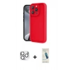 MARSİLYAN™- iPhone 16 Pro Max Kılıf Yankı Yansıma Özel Seri - Şeffaf Pasifik Cam Ekran Koruyucu + Pers Alüminyum Kamera Lens - GS