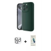 MARSİLYAN™- iPhone 16 Pro Max Kılıf Yankı Yansıma Özel Seri - Şeffaf Pasifik Cam Ekran Koruyucu + Pers Alüminyum Kamera Lens - GS
