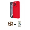 MARSİLYAN™- iPhone 16 Pro Max Kılıf Yankı Yansıma Özel Seri - Şeffaf Pasifik Cam Ekran Koruyucu + Pers Alüminyum Kamera Lens - CLTM