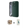 MARSİLYAN™- iPhone 16 Pro Max Kılıf Yankı Yansıma Özel Seri - Şeffaf Pasifik Cam Ekran Koruyucu + Pers Alüminyum Kamera Lens - CLTM