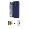 MARSİLYAN™- iPhone 16 Pro Max Kılıf Yankı Yansıma Özel Seri - Şeffaf Pasifik Cam Ekran Koruyucu + Pers Alüminyum Kamera Lens - CLTM