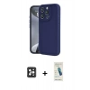 MARSİLYAN™- iPhone 16 Pro Max Kılıf Yankı Yansıma Özel Seri - Şeffaf Pasifik Cam Ekran Koruyucu + PVD Metal Kamera Lens - SH