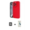MARSİLYAN™- iPhone 16 Pro Max Kılıf Yankı Yansıma Özel Seri - Şeffaf Pasifik Cam Ekran Koruyucu + PVD Metal Kamera Lens - SH