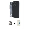 MARSİLYAN™- iPhone 16 Pro Max Kılıf Yankı Yansıma Özel Seri - Şeffaf Pasifik Cam Ekran Koruyucu + PVD Metal Kamera Lens - GD