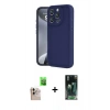 MARSİLYAN™- iPhone 16 Pro Max Kılıf Yankı Yansıma Özel Seri - Siyah 360 Mat Full Body Arka Koruyucu + Raze Metal Kamera Lens - NLGY