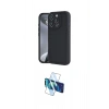 MARSİLYAN™- iPhone 16 Pro Max Kılıf Yankı Yansıma Özel Seri - Siyah 3D Antistatik Cam Ekran Koruyucu