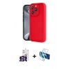 MARSİLYAN™- iPhone 16 Pro Max Kılıf Yankı Yansıma Özel Seri - Siyah 3D Antistatik Cam Ekran Koruyucu + Bilvis Titan Kamera Lens - GS
