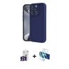 MARSİLYAN™- iPhone 16 Pro Max Kılıf Yankı Yansıma Özel Seri - Siyah 3D Antistatik Cam Ekran Koruyucu + Bilvis Titan Kamera Lens - TMGI