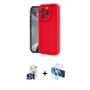 MARSİLYAN™- iPhone 16 Pro Max Kılıf Yankı Yansıma Özel Seri - Siyah 3D Antistatik Cam Ekran Koruyucu + Bilvis Titan Kamera Lens - TMGI