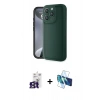 MARSİLYAN™- iPhone 16 Pro Max Kılıf Yankı Yansıma Özel Seri - Siyah 3D Antistatik Cam Ekran Koruyucu + Bilvis Titan Kamera Lens - TMGI