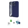 MARSİLYAN™- iPhone 16 Pro Max Kılıf Yankı Yansıma Özel Seri - Siyah 3D Antistatik Cam Ekran Koruyucu + Raze Metal Kamera Lens - BZ