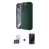 MARSİLYAN™- iPhone 16 Pro Max Kılıf Yankı Yansıma Özel Seri - Siyah 3D Antistatik Hayalet Cam Ekran Koruyucu + Bilvis Titan Kamera Lens - GS