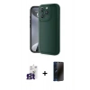 MARSİLYAN™- iPhone 16 Pro Max Kılıf Yankı Yansıma Özel Seri - Siyah 3D Antistatik Hayalet Cam Ekran Koruyucu + Bilvis Titan Kamera Lens - TMGI