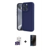 MARSİLYAN™- iPhone 16 Pro Max Kılıf Yankı Yansıma Özel Seri - Siyah 3D Antistatik Hayalet Cam Ekran Koruyucu + Bilvis Titan Kamera Lens - TMGI