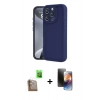 MARSİLYAN™- iPhone 16 Pro Max Kılıf Yankı Yansıma Özel Seri - Siyah 3D Antistatik Mat Seramik Nano Ekran Koruyucu + Raze Metal Kamera Lens - CLTM