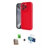 MARSİLYAN™- iPhone 16 Pro Max Kılıf Yankı Yansıma Özel Seri - Siyah 3D Antistatik Seramik Nano Ekran Koruyucu + Raze Metal Kamera Lens - CLTM