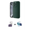 MARSİLYAN™- iPhone 16 Pro Max Kılıf Yankı Yansıma Özel Seri - Siyah 3D Antistatik Seramik Nano Ekran Koruyucu + Bilvis Titan Kamera Lens - GS