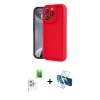 MARSİLYAN™- iPhone 16 Pro Max Kılıf Yankı Yansıma Özel Seri - Siyah 3D Antistatik Seramik Nano Ekran Koruyucu + Raze Metal Kamera Lens - BZ