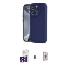 MARSİLYAN™- iPhone 16 Pro Max Kılıf Yankı Yansıma Özel Seri - Siyah Bilvis 3D Cam Ekran Koruyucu + Bilvis Titan Kamera Lens - SH