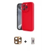 MARSİLYAN™- iPhone 16 Pro Max Kılıf Yankı Yansıma Özel Seri - Siyah Bilvis 3D Cam Ekran Koruyucu + Pers Alüminyum Kamera Lens - CLTM