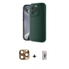 MARSİLYAN™- iPhone 16 Pro Max Kılıf Yankı Yansıma Özel Seri - Siyah Bilvis 3D Cam Ekran Koruyucu + Pers Alüminyum Kamera Lens - CLTM