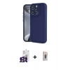 MARSİLYAN™- iPhone 16 Pro Max Kılıf Yankı Yansıma Özel Seri - Siyah Bilvis 3D Cam Ekran Koruyucu + Bilvis Titan Kamera Lens - GS