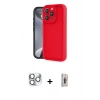 MARSİLYAN™- iPhone 16 Pro Max Kılıf Yankı Yansıma Özel Seri - Siyah Bilvis 3D Cam Ekran Koruyucu + Pers Alüminyum Kamera Lens - GS