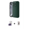 MARSİLYAN™- iPhone 16 Pro Max Kılıf Yankı Yansıma Özel Seri - Siyah Bilvis 3D Cam Ekran Koruyucu + Bilvis Titan Kamera Lens - TMGI