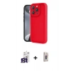 MARSİLYAN™- iPhone 16 Pro Max Kılıf Yankı Yansıma Özel Seri - Siyah Bilvis 3D Cam Ekran Koruyucu + Bilvis Titan Kamera Lens - TMGI
