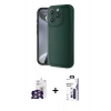 MARSİLYAN™- iPhone 16 Pro Max Kılıf Yankı Yansıma Özel Seri - Siyah Bilvis 3X AR Hayalet Cam Ekran Koruyucu + Bilvis Titan Kamera Lens - GS
