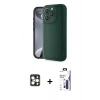 MARSİLYAN™- iPhone 16 Pro Max Kılıf Yankı Yansıma Özel Seri - Siyah Bilvis 3X AR Hayalet Cam Ekran Koruyucu + PVD Metal Kamera Lens - GD