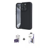 MARSİLYAN™- iPhone 16 Pro Max Kılıf Yankı Yansıma Özel Seri - Siyah Bilvis 3X AR Hayalet Cam Ekran Koruyucu + Bilvis Titan Kamera Lens - TMGI