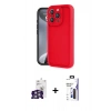 MARSİLYAN™- iPhone 16 Pro Max Kılıf Yankı Yansıma Özel Seri - Siyah Bilvis 3X AR Hayalet Cam Ekran Koruyucu + Bilvis Titan Kamera Lens - GS