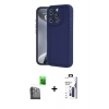 MARSİLYAN™- iPhone 16 Pro Max Kılıf Yankı Yansıma Özel Seri - Siyah Bilvis 3X AR Hayalet Cam Ekran Koruyucu + Raze Metal Kamera Lens - SH