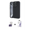 MARSİLYAN™- iPhone 16 Pro Max Kılıf Yankı Yansıma Özel Seri - Siyah Bilvis 3X AR HD Cam Ekran Koruyucu + Bilvis Titan Kamera Lens - TMGI