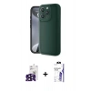 MARSİLYAN™- iPhone 16 Pro Max Kılıf Yankı Yansıma Özel Seri - Siyah Bilvis 3X AR HD Cam Ekran Koruyucu + Bilvis Titan Kamera Lens - SH