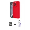 MARSİLYAN™- iPhone 16 Pro Max Kılıf Yankı Yansıma Özel Seri - Siyah Bilvis 3X AR HD Cam Ekran Koruyucu + PVD Metal Kamera Lens - GS