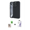 MARSİLYAN™- iPhone 16 Pro Max Kılıf Yankı Yansıma Özel Seri - Siyah Bilvis 3X AR HD Cam Ekran Koruyucu + Raze Metal Kamera Lens - NLGY