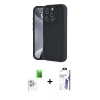 MARSİLYAN™- iPhone 16 Pro Max Kılıf Yankı Yansıma Özel Seri - Siyah Bilvis 3X AR HD Cam Ekran Koruyucu + Raze Metal Kamera Lens - BZ