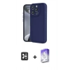 MARSİLYAN™- iPhone 16 Pro Max Kılıf Yankı Yansıma Özel Seri - Siyah Bilvis 5in1 3D Magic Cam Ekran Koruyucu + PVD Metal Kamera Lens - SH