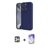 MARSİLYAN™- iPhone 16 Pro Max Kılıf Yankı Yansıma Özel Seri - Siyah Bilvis 5in1 3D Magic Cam Ekran Koruyucu + PVD Metal Kamera Lens - GS
